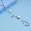 Aneneiceera Boho Finger Ring Butterfly Bracelet Layering Silver Butterfly Hand