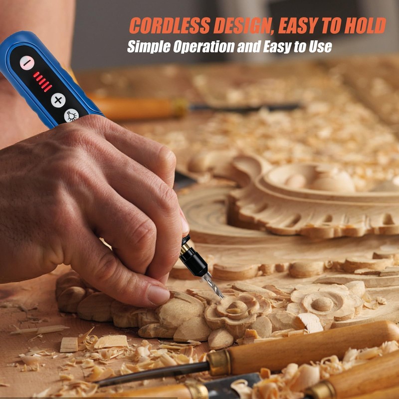 TIMZIXX Mini Cordless Rotary Tool, 5-Speed Rotary Tool Kit with