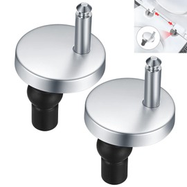 ieron Pack of 2 Screws Quick Release Toilet Seat Fixings, Universal Toilet Seat Hinge Fittings for WC Toilet Blind Holes Toilet Lid Stainless Steel Repair Parts Screws Accessories