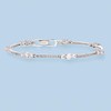 Ross-Simons 3.80 ct. t.w. CZ Station Bracelet in Sterling Silver.