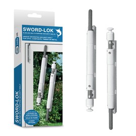 CAL Sword-Lok Slimline Multi-Purpose Bolt Patio Door Window Lock (White)