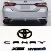 CAMRY 2018-2024 TOYOTA CAMRY XSE HYBRID GLOSS BLACK EMBLEM OVERLAY