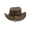 WALKER AND HAWKES - Leather Cowhide Outback Two-Tone Brisbane Hat
