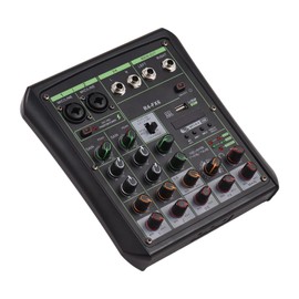 summina 6 Channel Audio Mixer Dj Mixer 48V Phantom Power OTG Mixing Console USB MP3 player with Recording BT Sound Console for Home Theater Computer Audio Interface