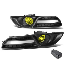 DNA MOTORING FL-ZTL-213-AM Fog Light With Switch Driver & Passenger Side Enhance visibility [Compatible with 13-16 Nissan Sentra]