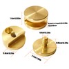 Ykendz Aluminum Mirror Clips, Round Shape Wall-Mounted Mirrors Bracket, Glass