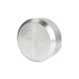 Keyed Padlock,1 23/32 in,Round,Silver