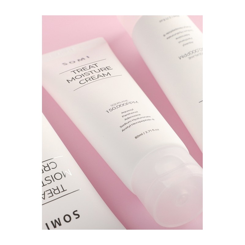 Treat Moisture Cream 80ml Squalane Low Molecular Hyaluronic Acid Moisture