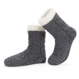 cosyone1997 Women's Fuzzy Slipper Socks with Non-slip Grippers, Soft Warm Fluffy Thermal Sherpa Lining, Cozy & Unique Winter Christmas Gifts for Her Girlfriend Wife Mom Grandma