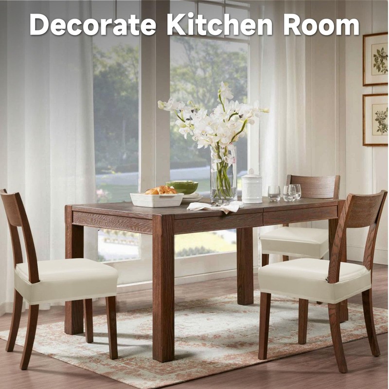 Leather Seat Covers Dining Chairs Waterproof Kitchen Chair Seat Covers