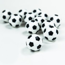 HUJI Foosballs Replacement Black and White Mini Soccer Balls (12)