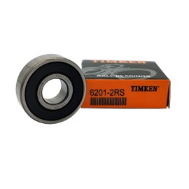 TIMKEN 6201-2RS 5 Pcs Double Rubber Seal Bearings 12x32x10mm, Pre-Lubricated and Stable Performance and Cost Effective, Deep Groove Ball Bearings.