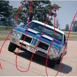 Oldsmobile 1971 Oldsmobile 442 GM proving grounds 12 x 18  color photo