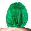AYNKH 12 Inches Green Wig,Short Straight Bob, Bangs Wigs, Breathable
