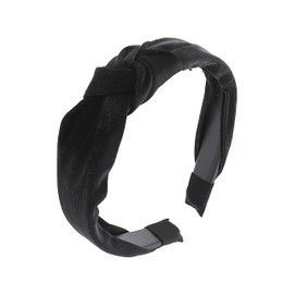Motique Accessories Shimmer Girls Satin Turban Knotted Headband - Black