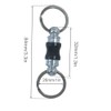CWZ Titanium Quick Release Keychain, Retractable Key Chain Detachable Keychain