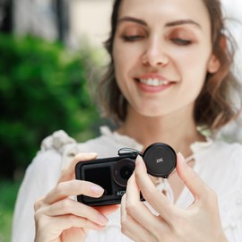 JJC Metal Lens Cap for DJI Osmo Action 5 pro 4 3, Lens Cover, Protective Cover, Lens Protection, Aluminum Alloy, Dustproof, Drop, Collision, Scratch-proof, Portable and Convenient