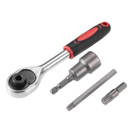 Partuto Soft Top Hard Top Door Removal - Car Door Torx Tool Kit - for Jeep Wrangler JL JK 2-4 Doors 2007-2022 Metal Rubber Silver Tone Titanium Tone Black - 4 Pcs