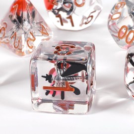 Mosquito Magic D20 Dice Dungeons and Dragons Game Dice Show you a fascinating world of mosquito amber, looks like a mosquito caught in amber.