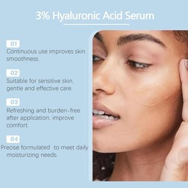 3% suero ultra hidratante ácido hialurónico 3% suero ácido hialurónico viales ultra hidratantes crema hidratante antienvejecimiento piel sensible seca reafirmante facial nutre profundamente (3pcs)