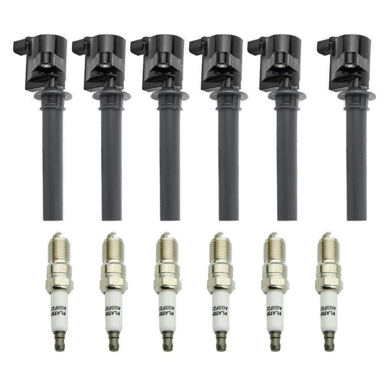 Gearzaar 6x Ignition Coil Pack & 6x Spark Plug For