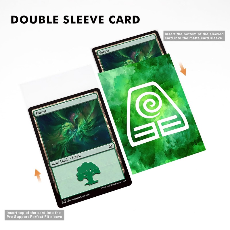 Katomula 100 MTG Card Sleeves with 100 Inner Sleeve, Textured