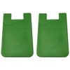 Lot 2 Silicone Smart Phone Wallet ID Holder in Green
