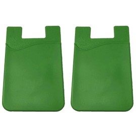 Lot 2 Silicone Smart Phone Wallet ID Holder in Green
