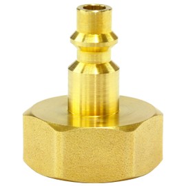 Winterize Sprinkler Systems And Outdoor Faucets: Air Compressor Quick-Connect Plug To Garden Hose Blow Out Adapter Fitting (Solid Lead-Free Brass)
