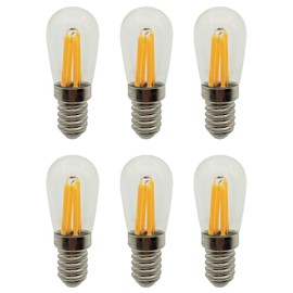 E12 LED Candelabra Light Bulbs 3W Navigation Lights T6 Clear Candelabra Base 2700K Warm White, Pack of 6