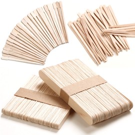 HOOMBOOM 4 Style Assorted Wax Applicators - 300 Pcs Wooden Spatulas for Body, Legs, Face, Eyebrow Hair Removal or Wood Crafts