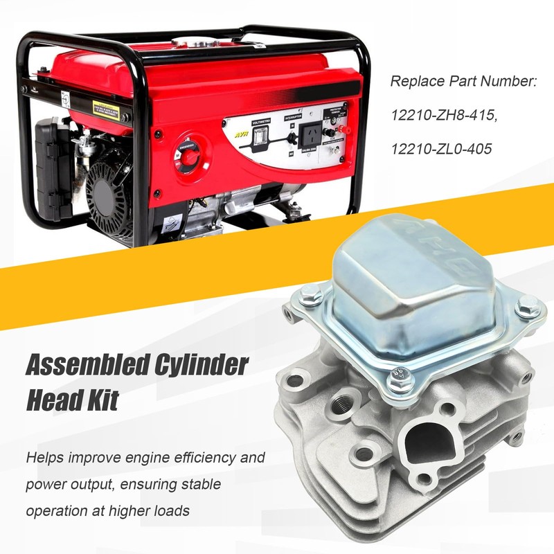 DUZFOREI 12210-ZL0-405 Assembled Cylinder Head Kit, Including Muffler Studs and