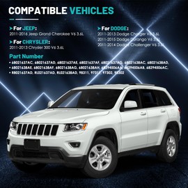 Farrme A/C Compressor Fit for Jeep Grand Cherokee 11-15, for Dodge Charger Durango Challenger, for Chrysler 300 3.6L CO 20766C Automotive Replacement AC Compressor with Clutch 68021637AC