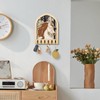 DRMFLE DIY Wooden Key Holder, Key Hooks with 6 Hooks