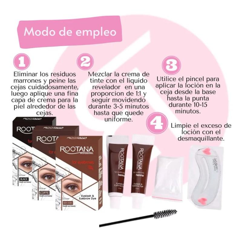Gel Tinta Henna Tinte Pigmento Para Cejas Y Pestañas Lashes