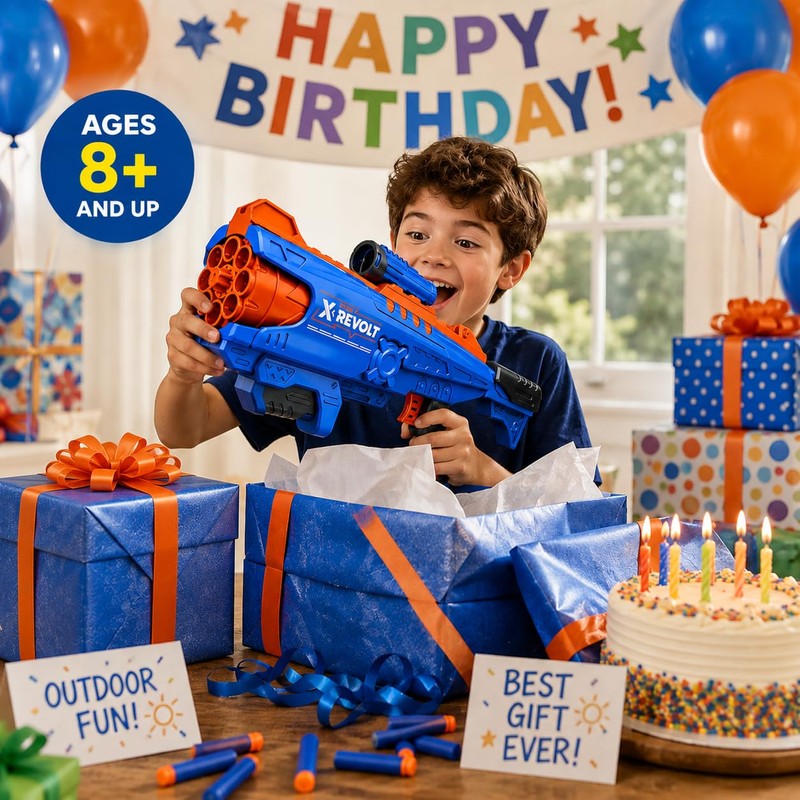 KOKEBUKA Foam Dart Blaster Toy Gun for Boys 8-12 -