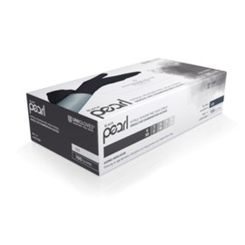 Unigloves Black Pearl Nitrile Gloves, Powder-Free, Disposable Gloves, Medical and Food Approval, L (8-9)