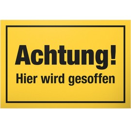 Thank you. Hier wird gesoffen, plastic sign with saying, funny gift for him, gift idea, birthday gift, men/boys, party decoration accessories, joke item JGA - accessory photo box