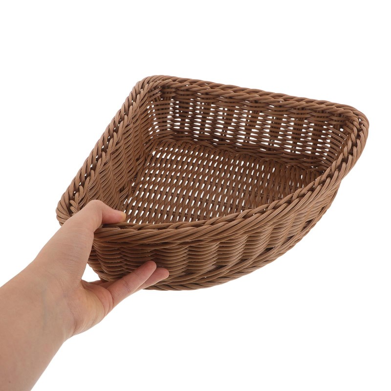 DOITOOL 2pcs Triangular Storage Baskets, Corner Storage Bin Organizer for