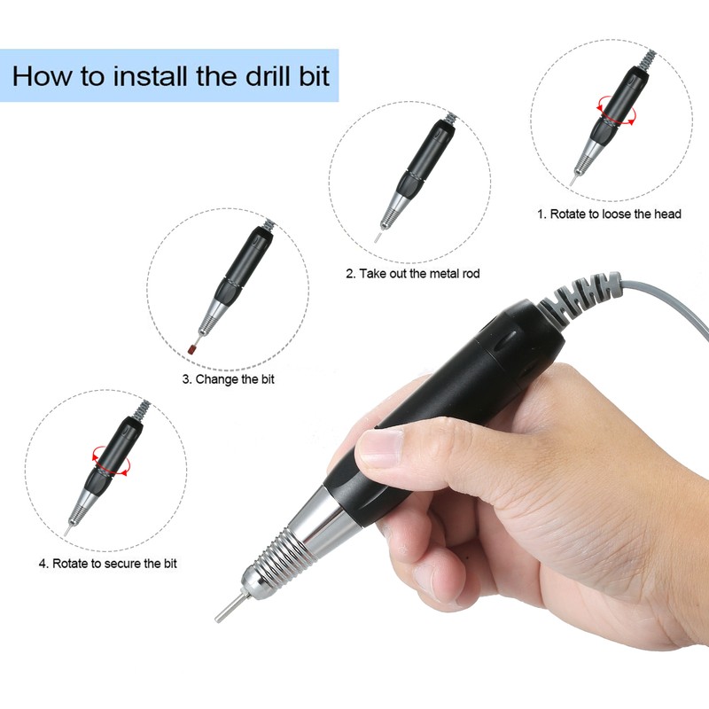 Nail Machine Handpiece Lightweight Easy to Operate Nail Drill Replacement