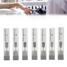 7 Pieces Nail Drill Bits Nail Drill Bit Set Professional Tungsten Steel Tip Grinding Head for Nail Design for Manicure Pedicure, Round Head