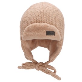 Sterntaler Boys Aviator Hat Knitted Look Hat, beige