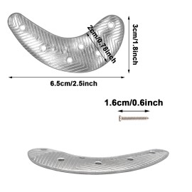 Goetor Heel Plates 4 Pcs Metal Shoes Heel Taps Tips Repair Pad Replace