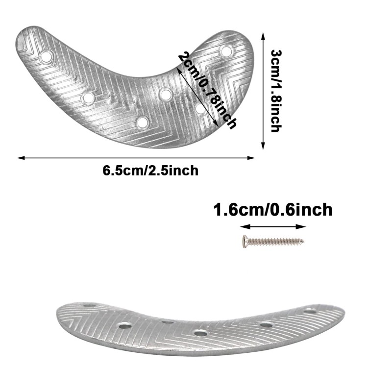Goetor Heel Plates 4 Pcs Metal Shoes Heel Taps Tips