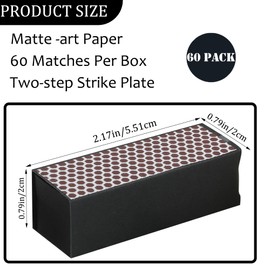 TAOZIMA 60PCS No Match Black decor match boxes Match Boxes Bulk DIY Blank Containers & Holder for Wedding, Bridal Shower, Baby Party (60)