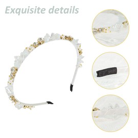 Hair Accessories for Women Vintage Crystal Rhinestone Headband Embellished Head Band Sparkly Glitter Pearl Hair Band 28917