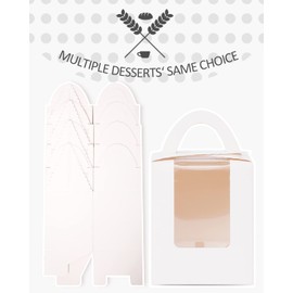 Gcardist White Cupcake Boxes Individual Cupcake Holders Disposable 25pcs Single Cupcake Boxes with Window 9.4x9.4x11.4cm Cupcake Containers (3.7 * 3.7 * 4.5 inch)