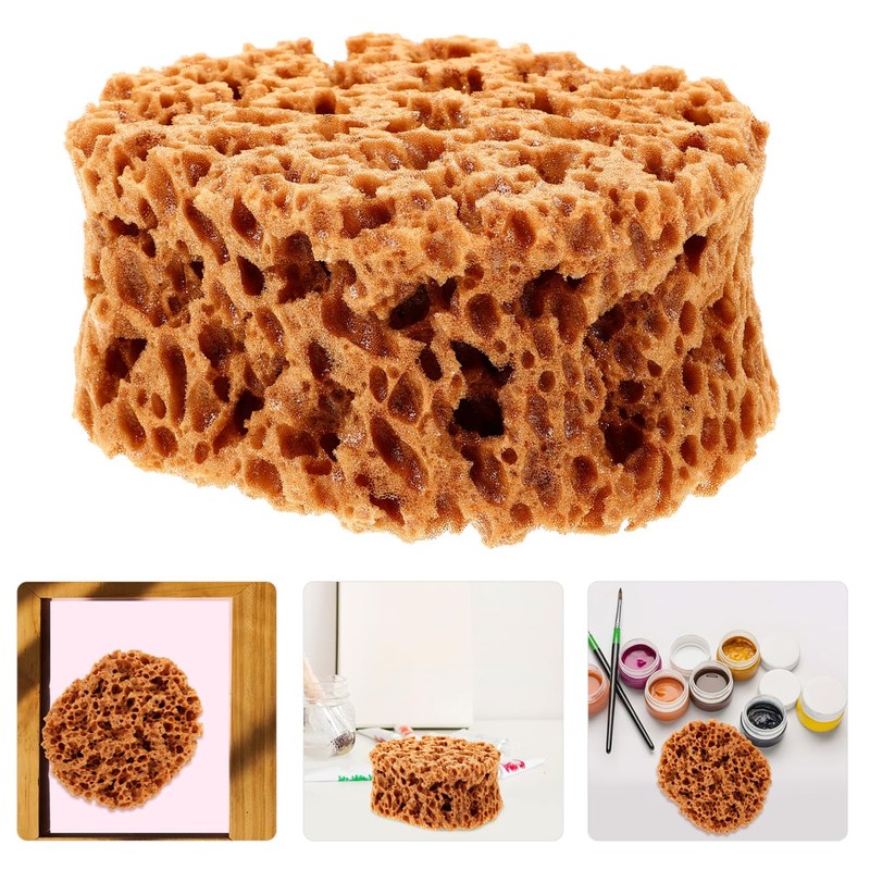 ibasenice Seaweed Tool 4.7 Inch Reusable Natural Sponge for Painting