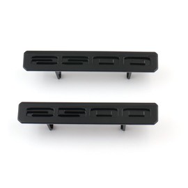 2Pc Front Bumper Fascia Side 2500 Emblems 3D Nameplates Badge Replacement for 2024+ Sierra 2500HD 86578370 86578372 (Gloss Black)