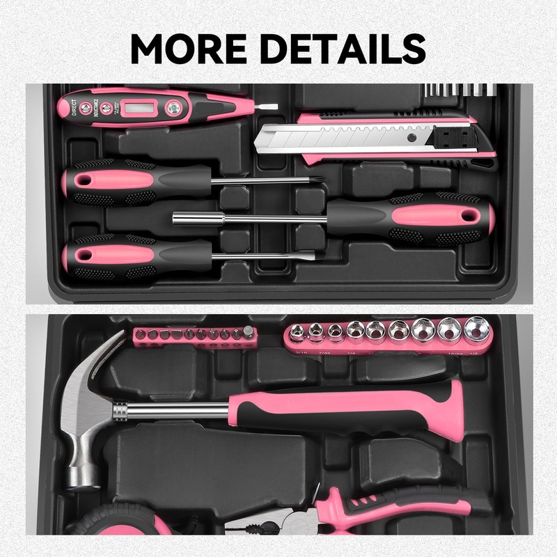 Auto Dynasty Tool Kit for Home 46-Pieces, Basic Household Hand
